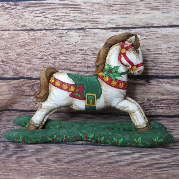 Plush Christmas Rocking Horse - Handmade 18" - Picture 2 of 7